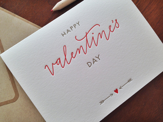 Valentine`s Day letterpress stationery 3